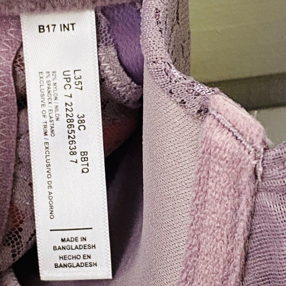 Loving Moments by Leading Lady 38C Nursing Bra Lavender‎ Lace Underwire Padded - Picture 4 of 8